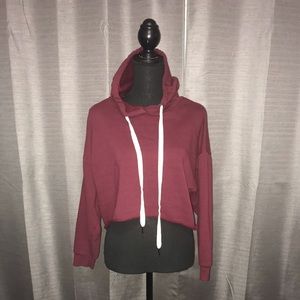 Burgundy crop sweatshirt!